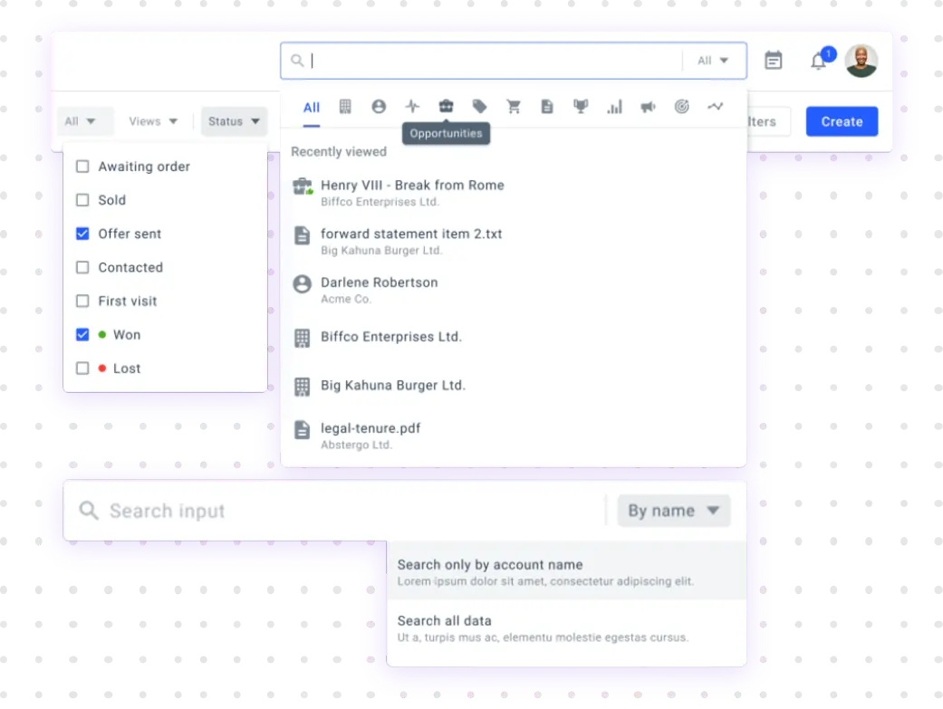Global Search Feature in OZii HRMS