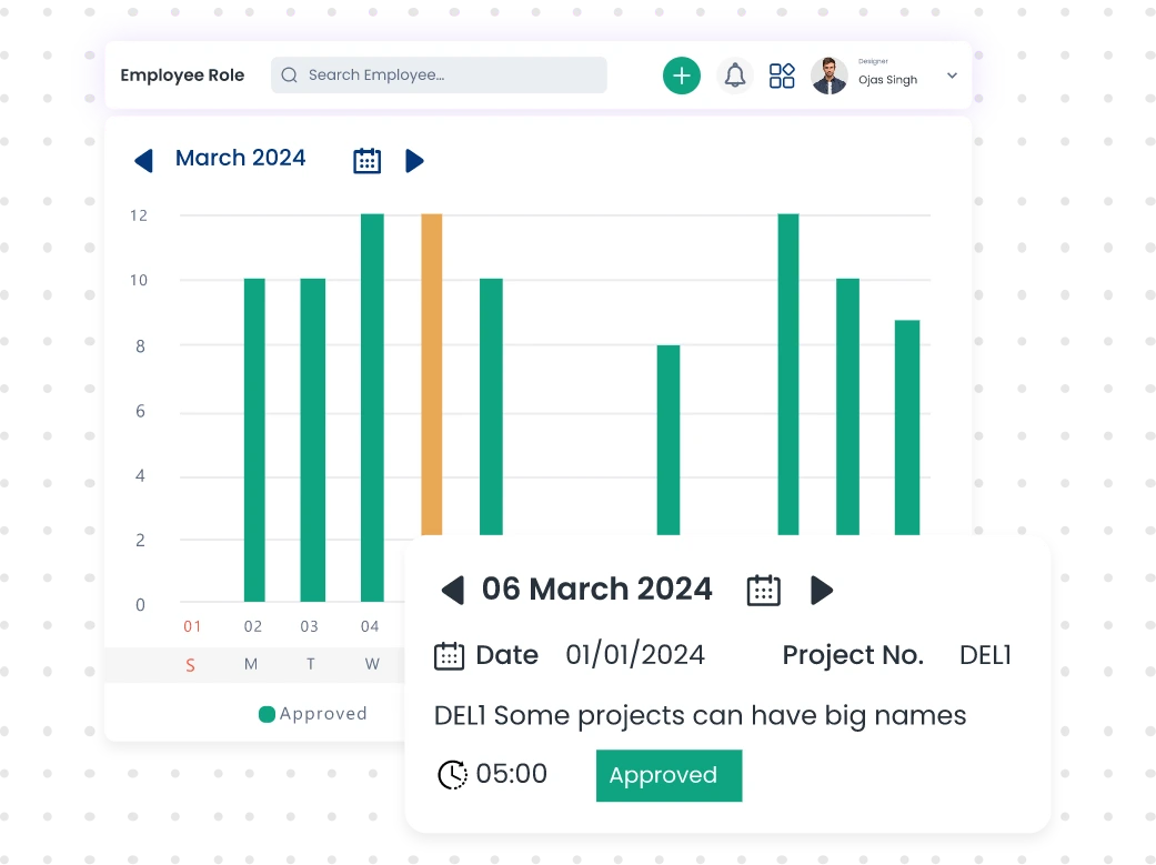 Timesheet tracking and task time logging